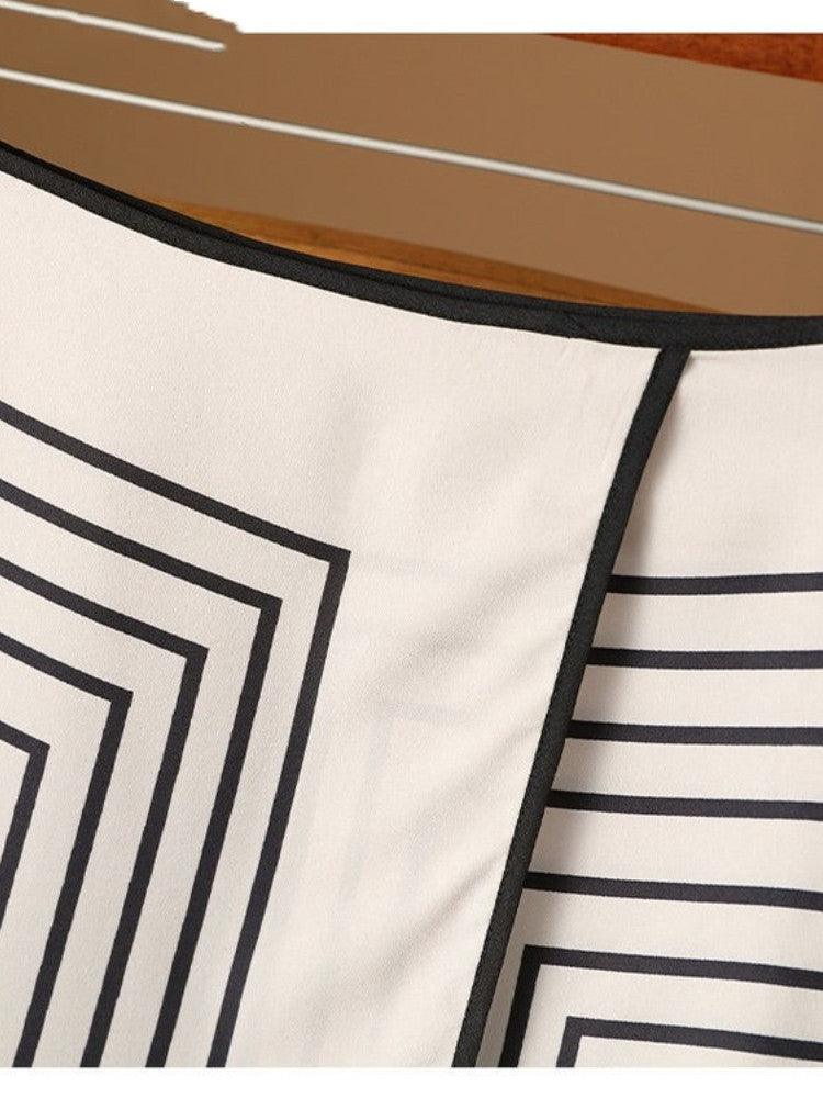 Women's Fashion Irregular Striped Skirt - Trendy Mix