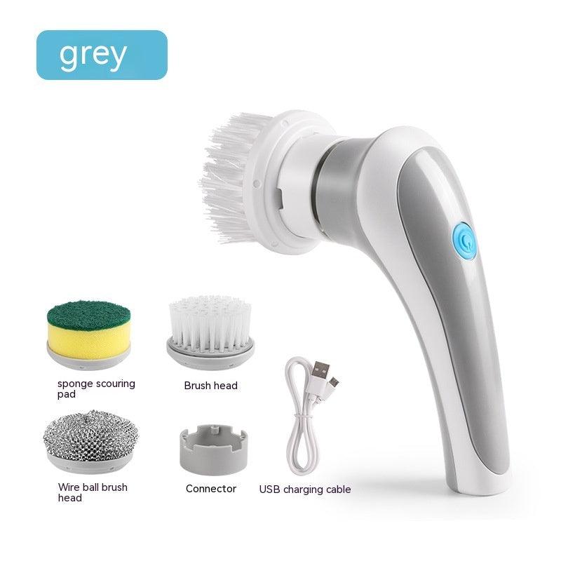 Cordless Electric Spin Scrubber with 4 Brush Heads for Effortless Cleaning - Trendy Mix