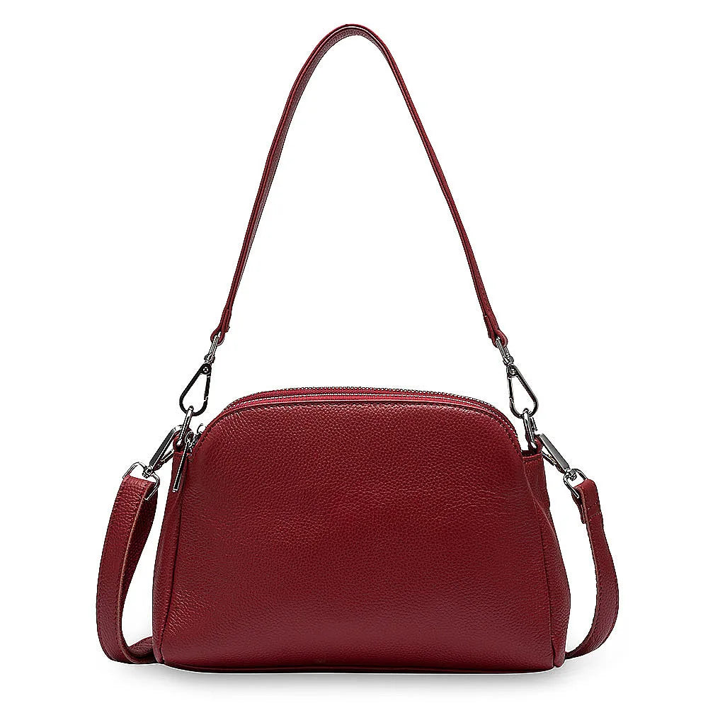 Chic Shell-Shape Leather Shoulder Bag - Trendy Mix