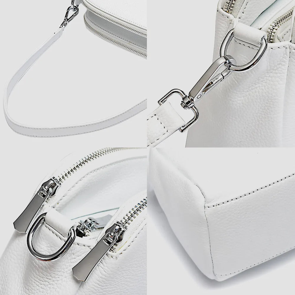 Chic Shell-Shape Leather Shoulder Bag - Trendy Mix