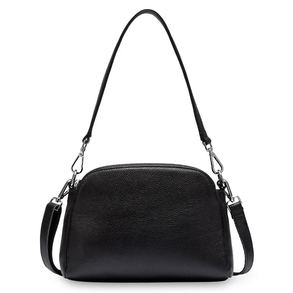 Chic Shell-Shape Leather Shoulder Bag - Trendy Mix