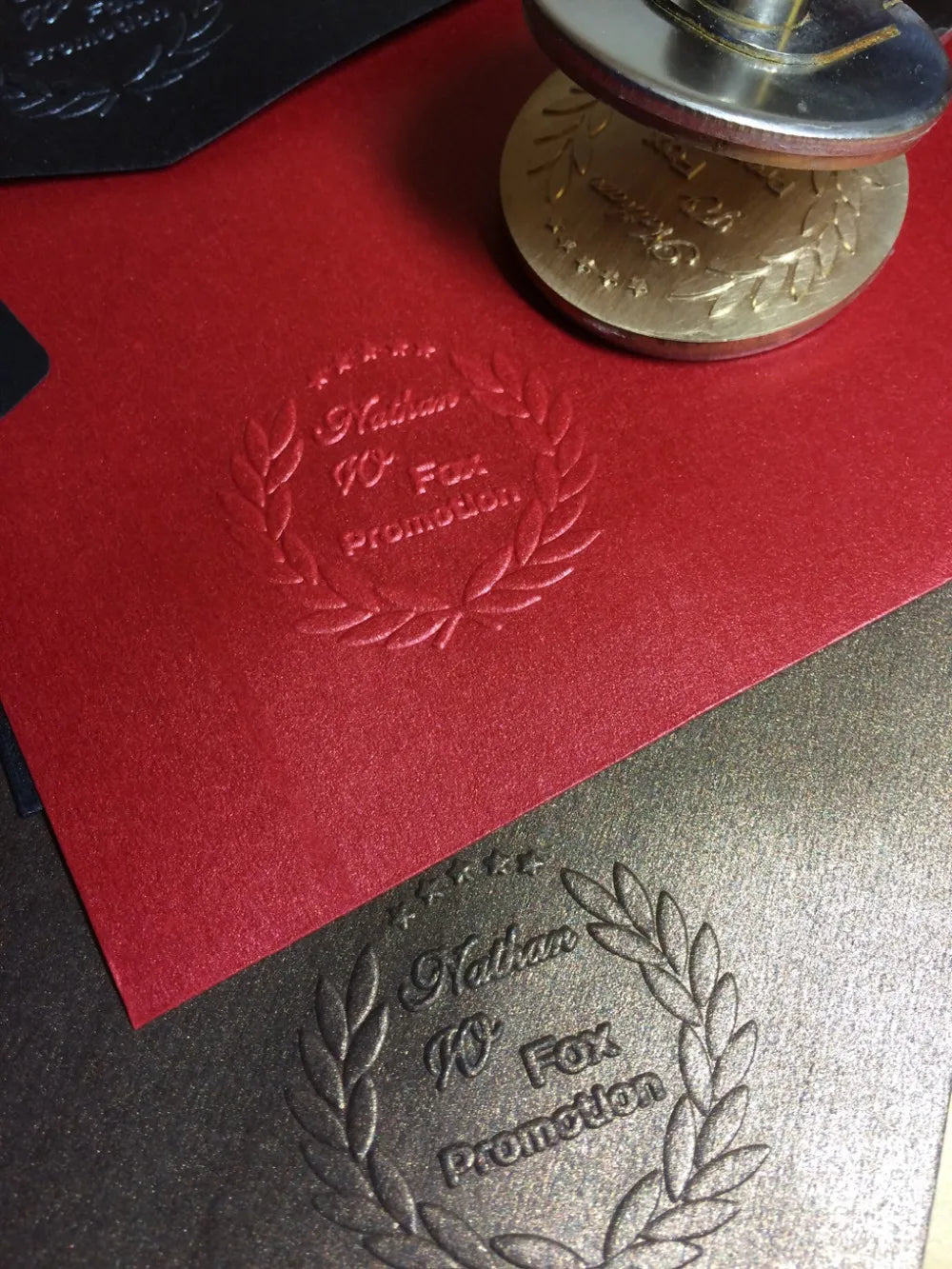 Custom Embossing Stamp with Personal Logo