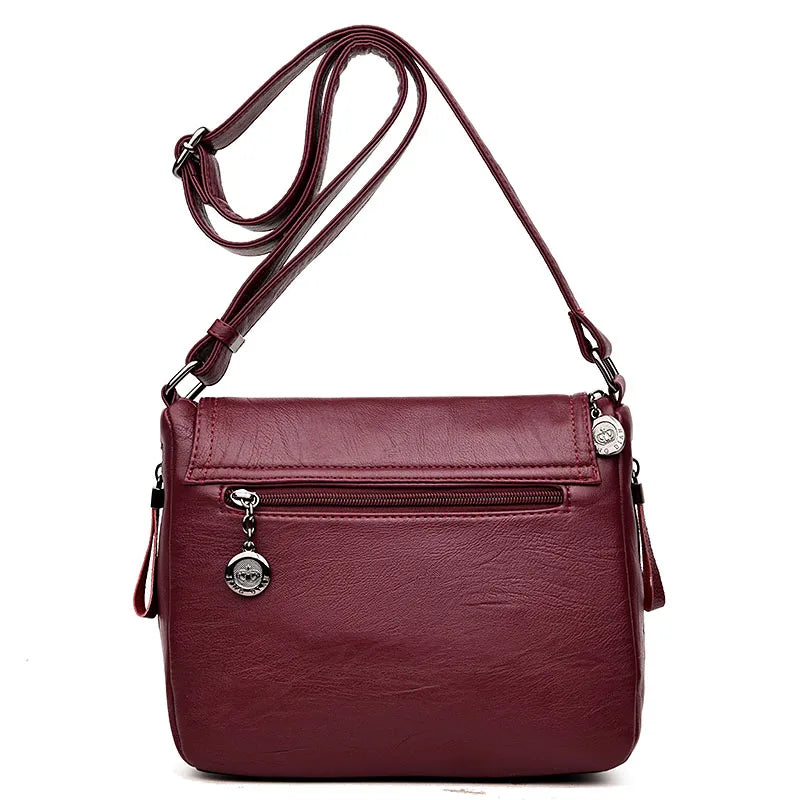 Chic Soft Leather Tote - Trendy Mix