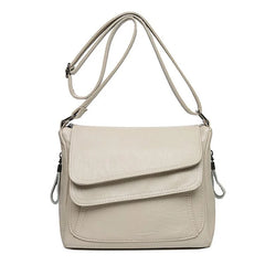 Chic Soft Leather Tote - Trendy Mix