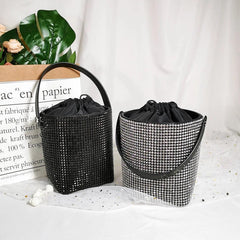 Dazzling Rhinestone Bucket Clutch Bag - Trendy Mix