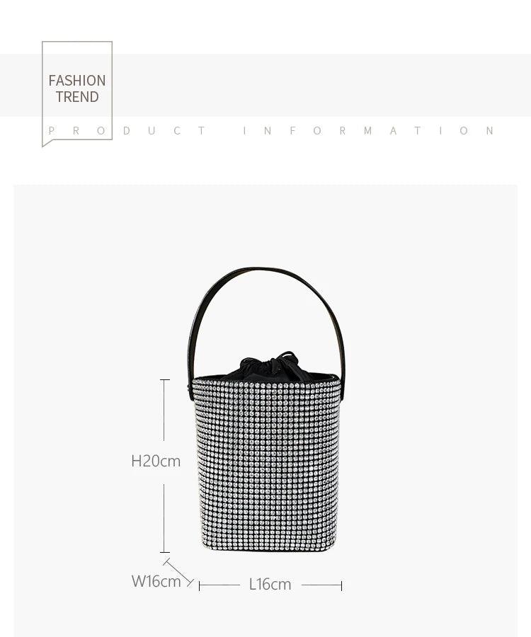 Dazzling Rhinestone Bucket Clutch Bag - Trendy Mix