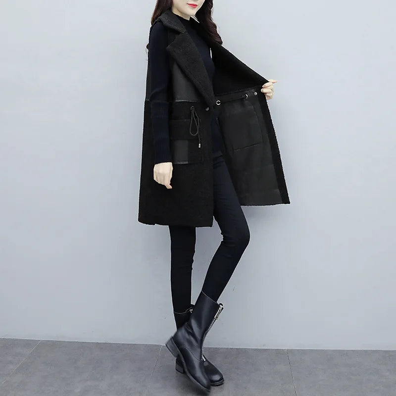 Trench Coat Women Midi 2024 Spring Autumn