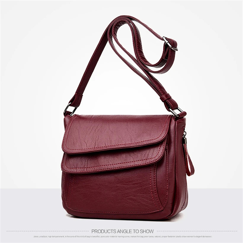 Chic Soft Leather Tote - Trendy Mix