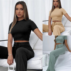 Fashion Casual Set Women's Solid Color - Trendy Mix