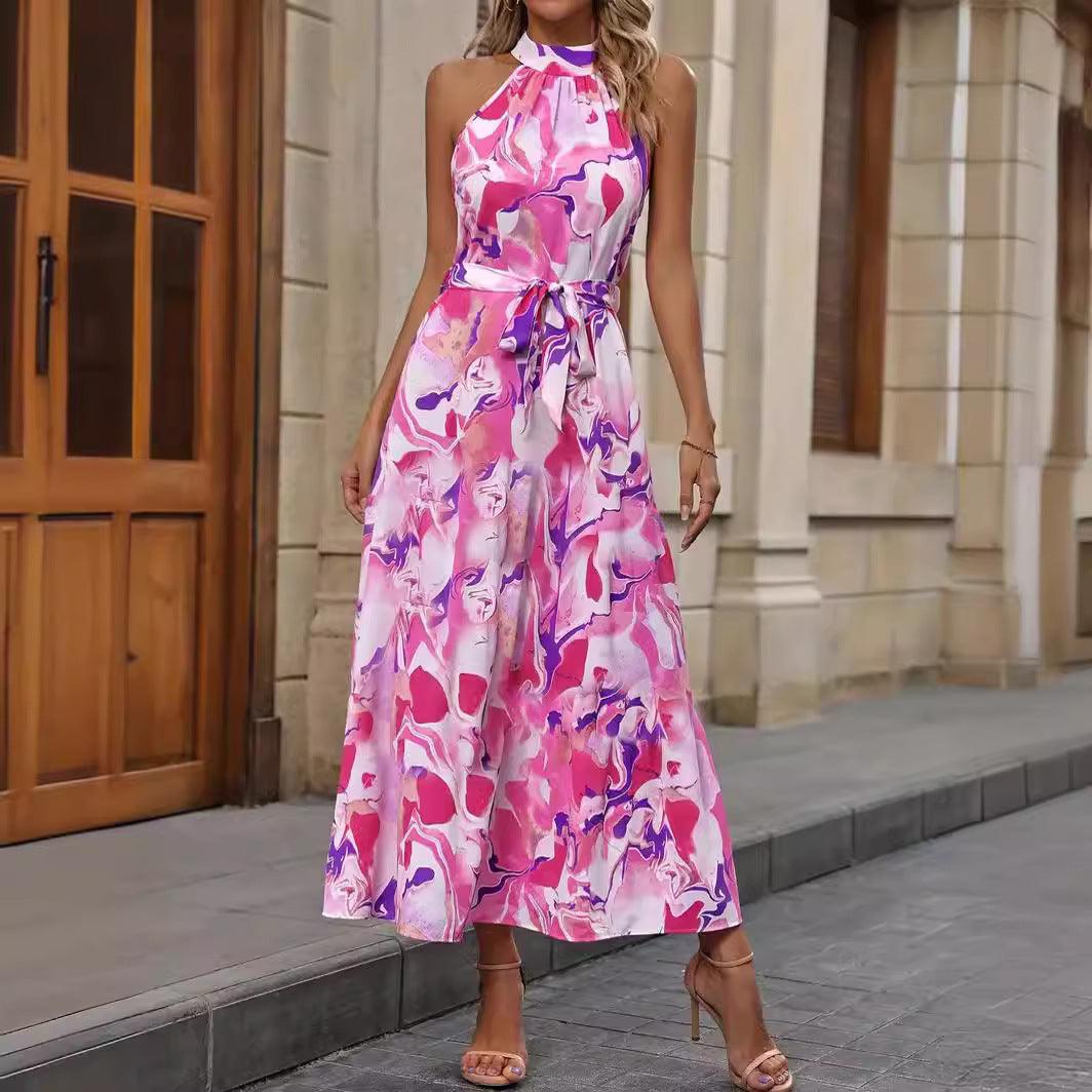 Bohemian Retro Print Dress Women - Trendy Mix