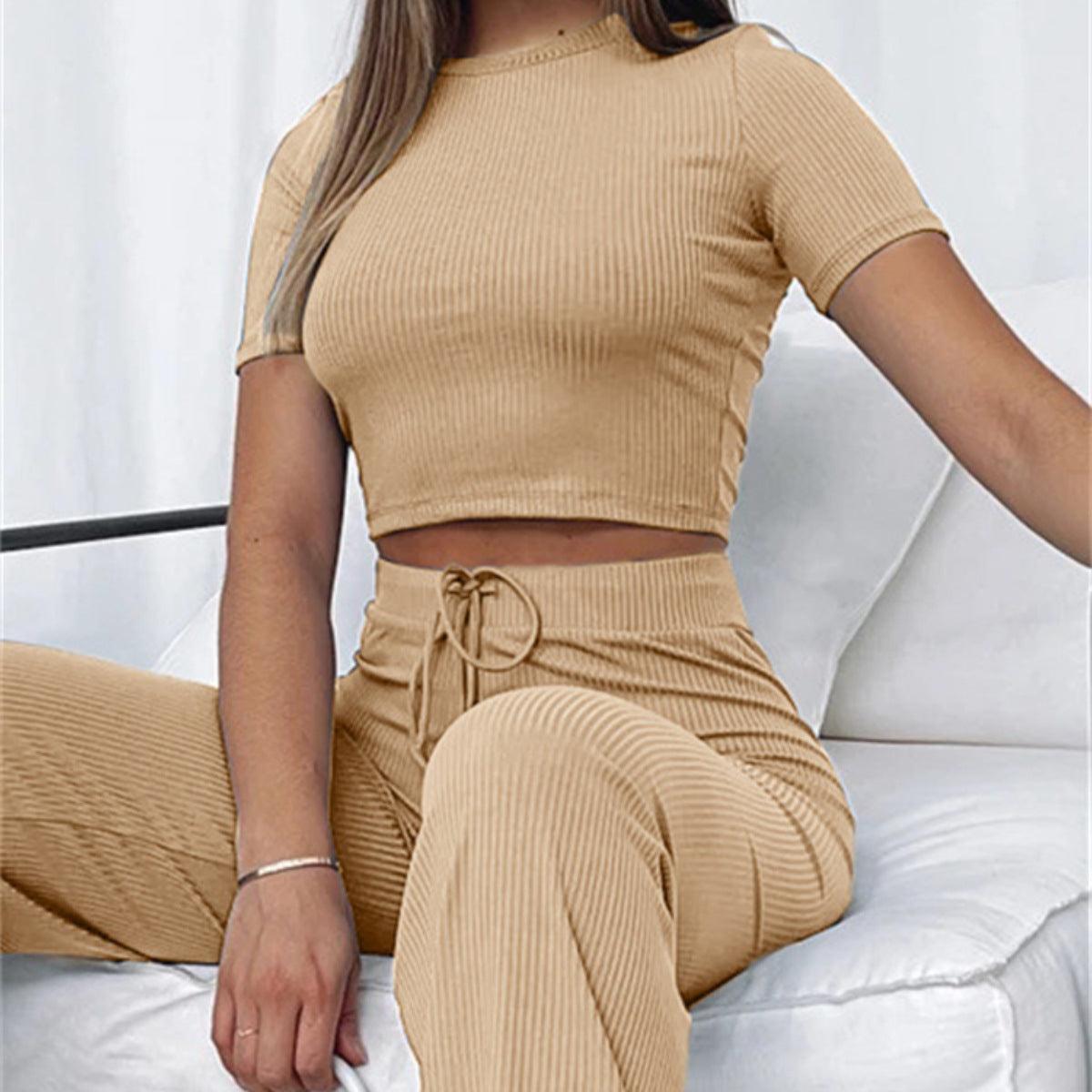 Fashion Casual Set Women's Solid Color - Trendy Mix