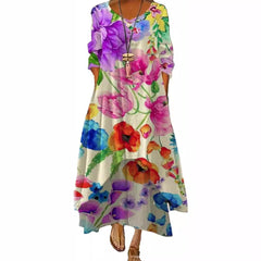 Irregular Flower Women's Dress Female - Trendy Mix