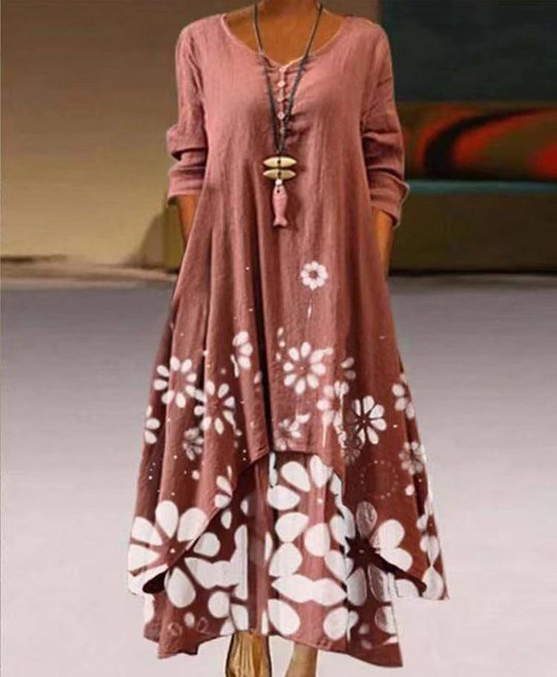 Irregular Flower Women's Dress Female - Trendy Mix