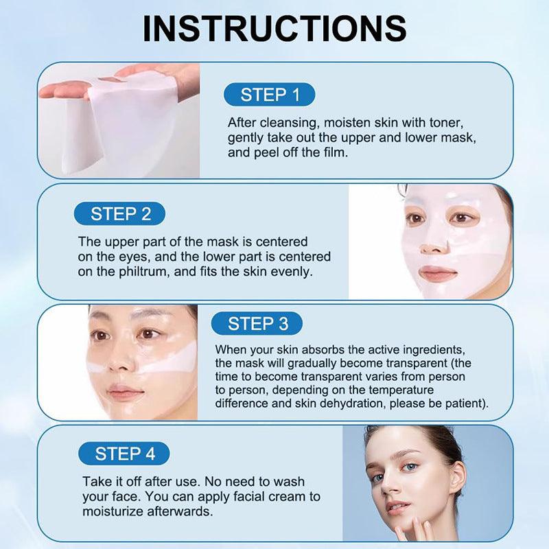 Deep Collagen Overnight Mask The Real Collagen Facial Sheet Masks With Low Molecular Weight Collagen For Elasticity Firming - Trendy Mix