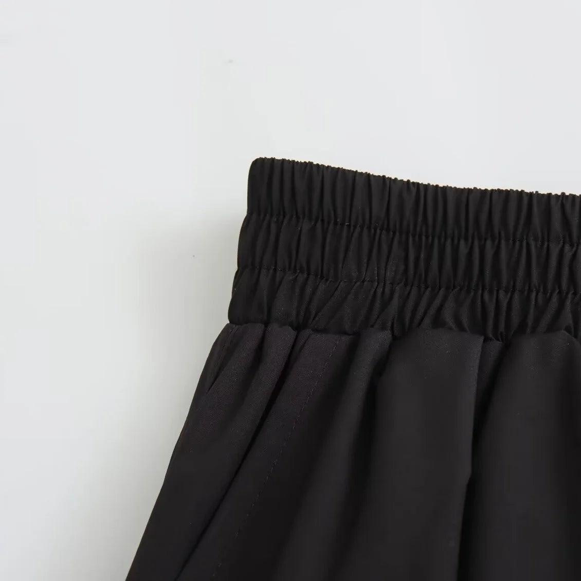 Chic Vintage Pleated A-Line Skirt - Trendy Mix