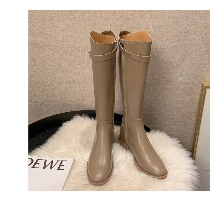 2024 High Boots Women's Breathable Mesh Net Knight Boots Thick Bottom Hollow But Knee Long Cool Boots