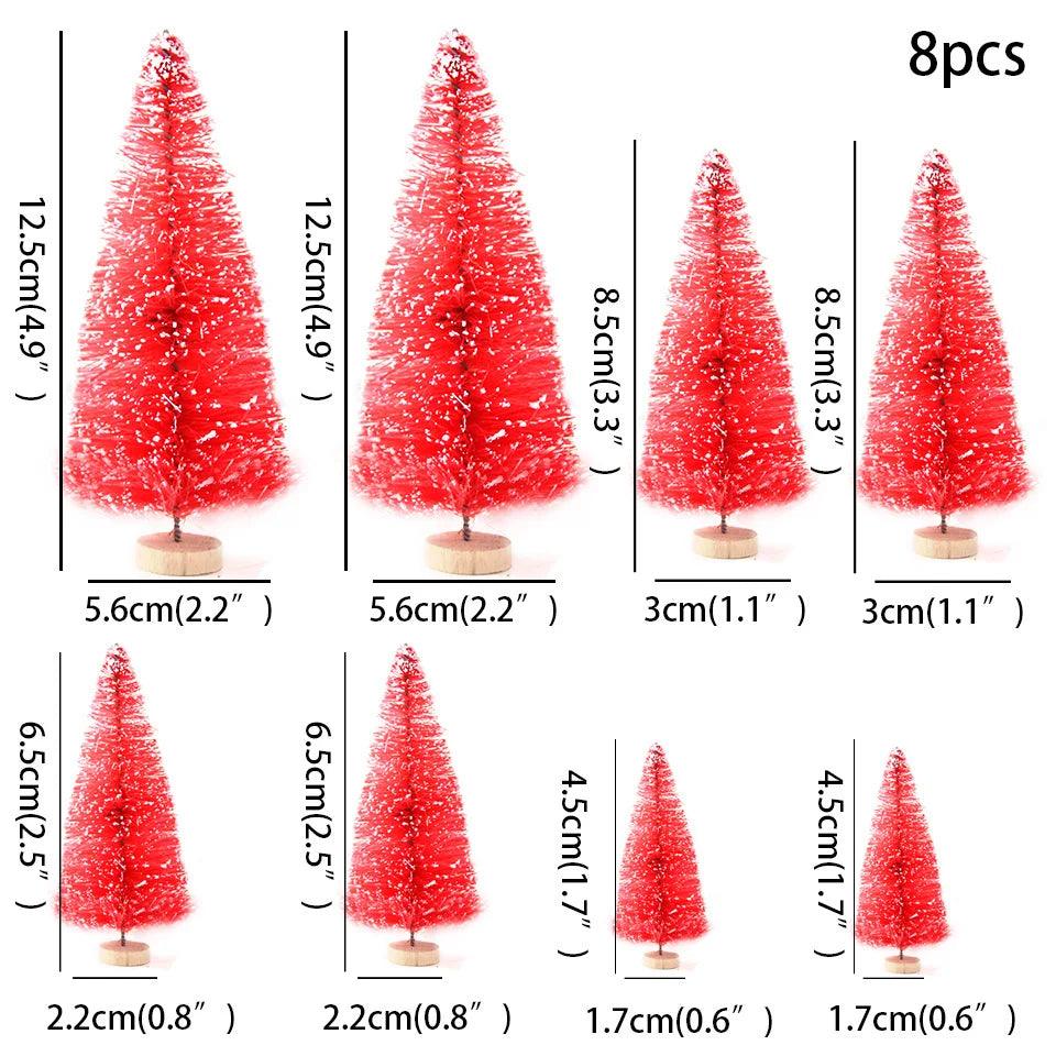 8PCS Mini Christmas Pine Trees for Home Decoration