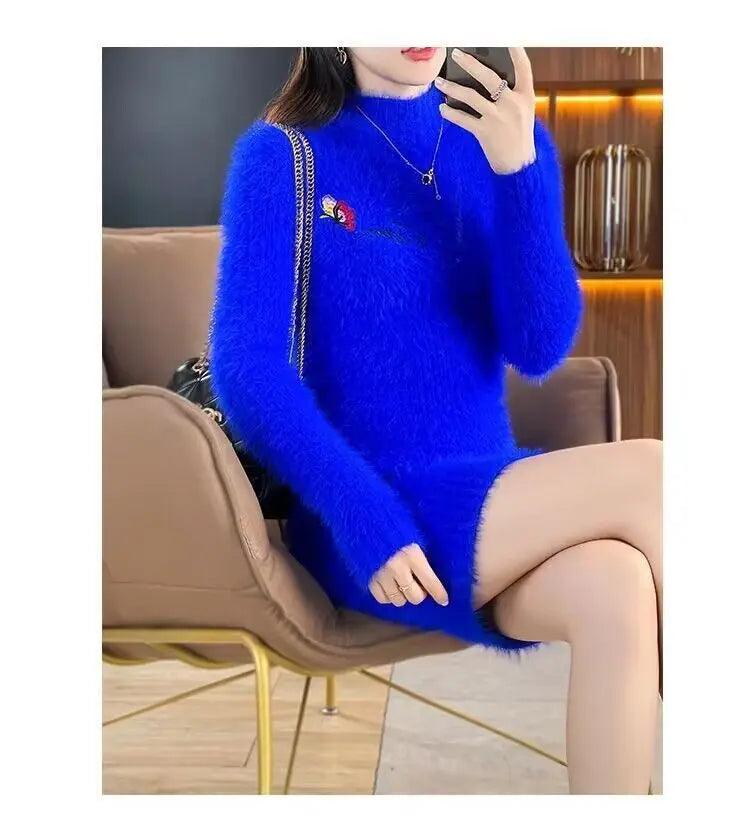 Velvet Luxe Knit Mini Dress