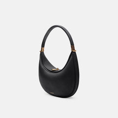 Elegant Half Moon Leather Tote - Trendy Mix