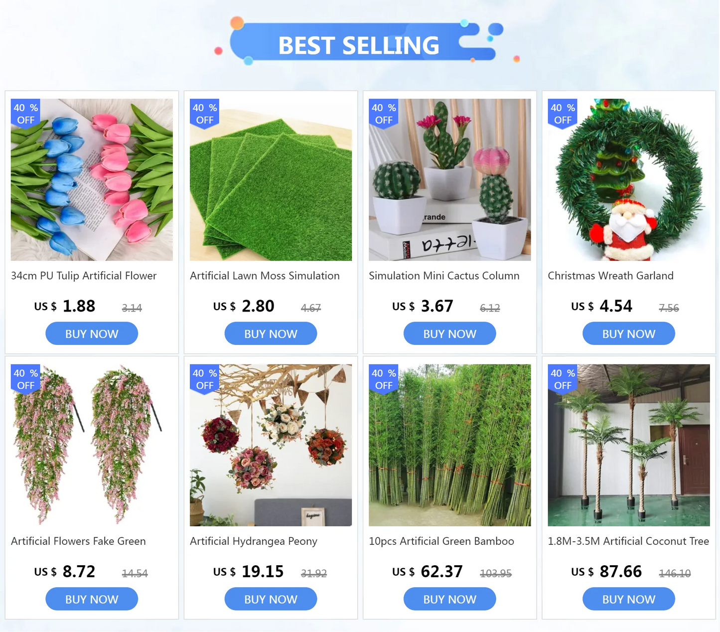 Artificial Evergreen Christmas Tree Ornaments for Decor