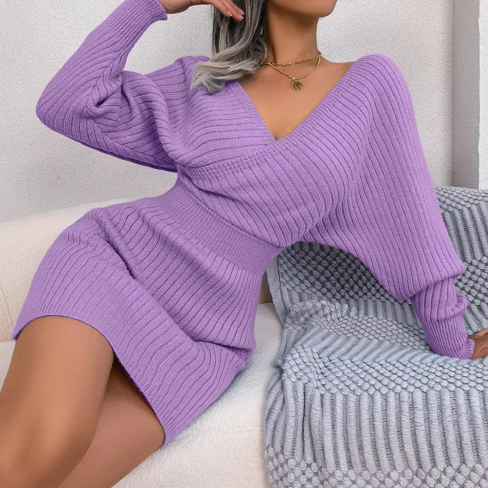 2024 Effortless Chic Bodycon Sweater Dress - Trendy Mix