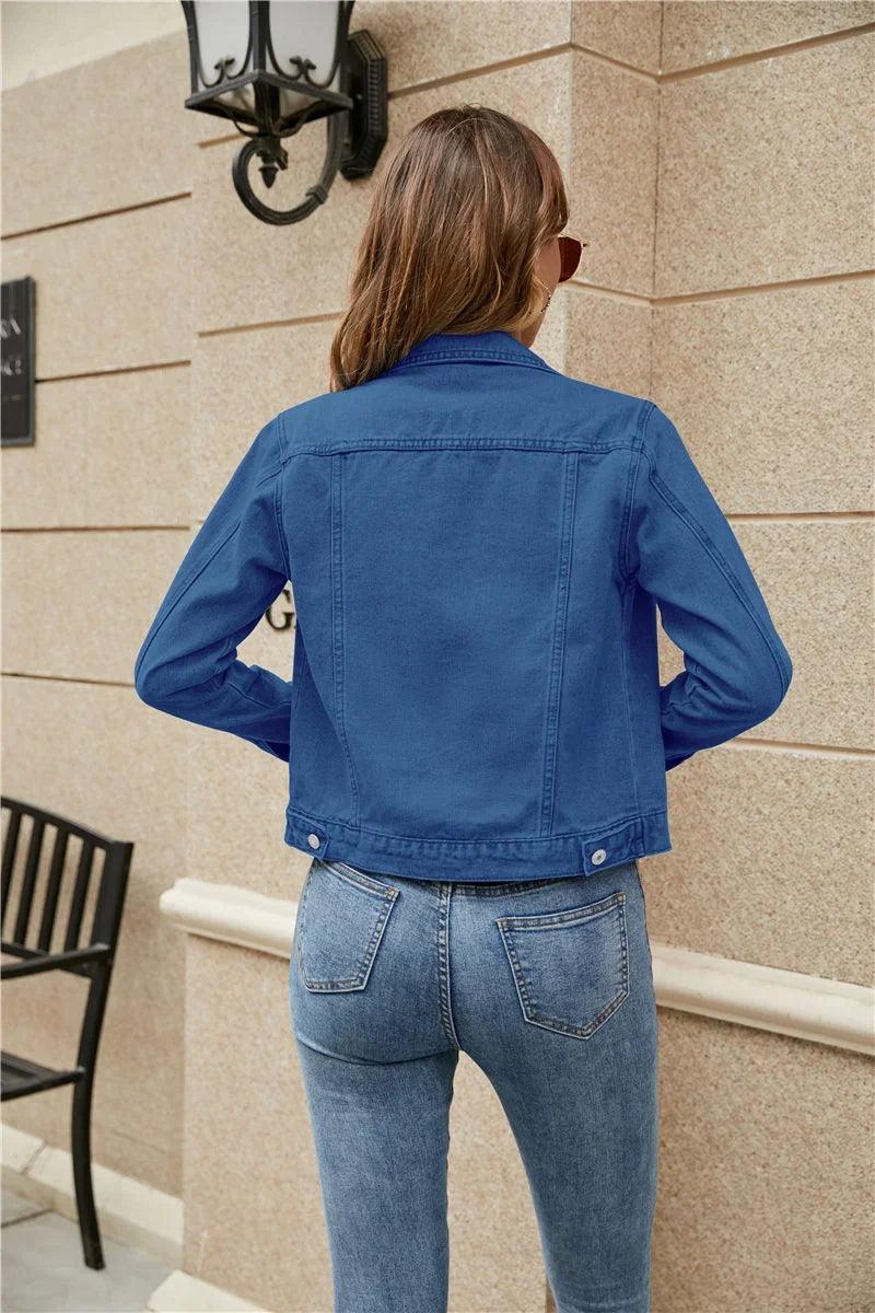 2024 Women's Slim Fit Short Denim Jacket