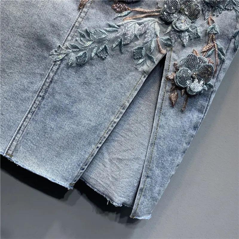 New Fashion Embroidery Flower Skirt - Trendy Mix