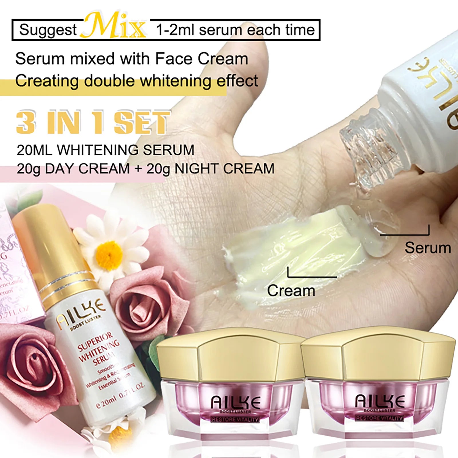 Korean Glow: Hyaluronic Whitening & Anti-Aging Sleeping Cream