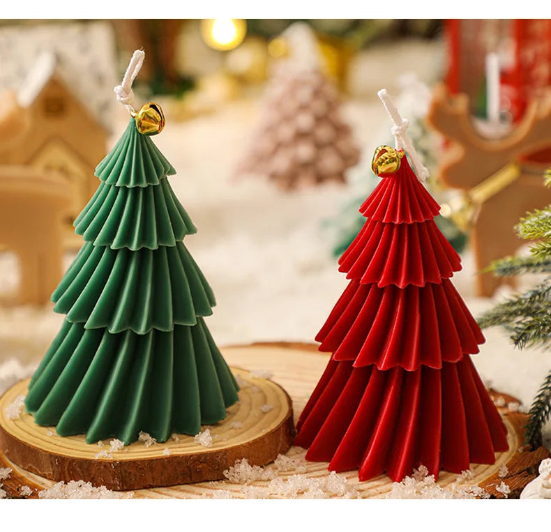 Christmas Tree Shape Candle Aromatherapy Candle Xmas Scented Candles Handmade Candles Gift Home Decor Creative Ins Candele