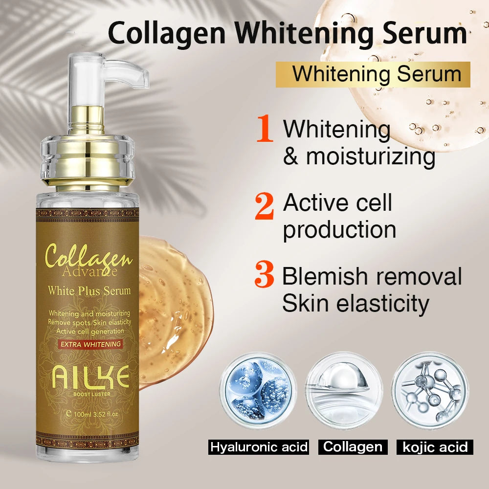 Korean Radiance: Whitening Face & Body Serum with Organic Collagen