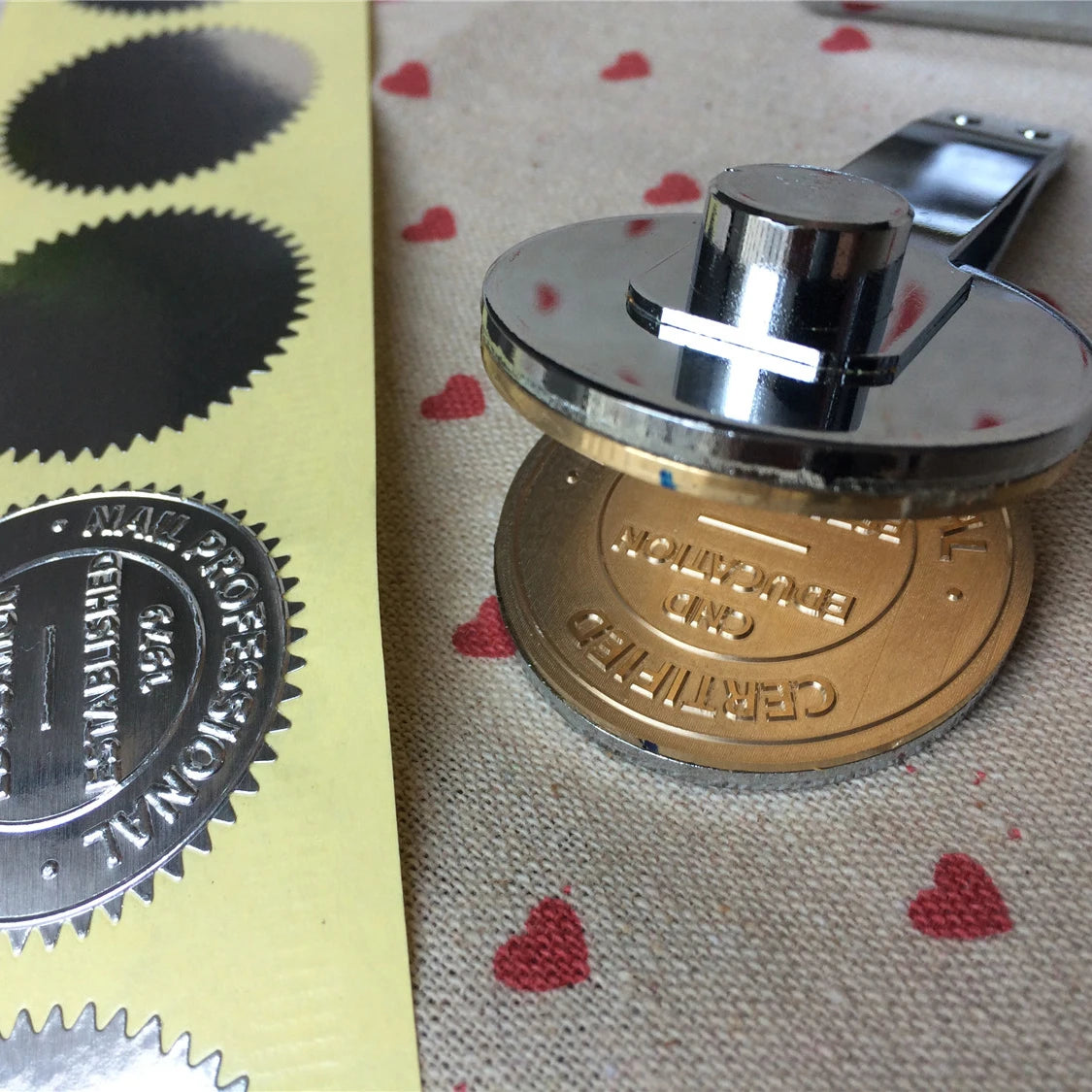 Custom Embossing Stamp with Personal Logo