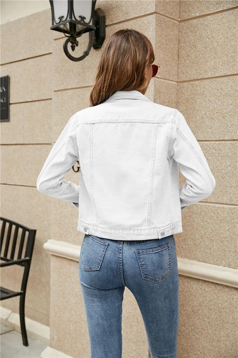 2024 Women's Slim Fit Short Denim Jacket