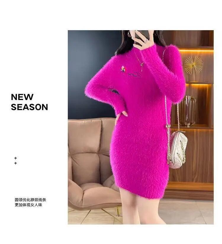 Velvet Luxe Knit Mini Dress