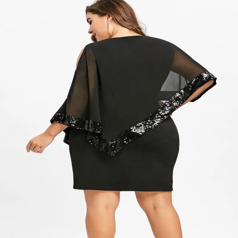 Sparkle & Sleek Off-Shoulder Mini Dress