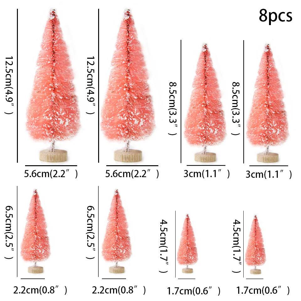 8PCS Mini Christmas Pine Trees for Home Decoration