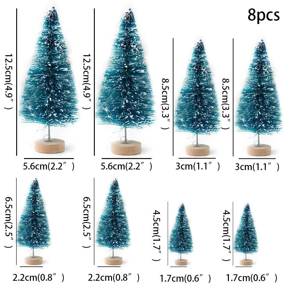 8PCS Mini Christmas Pine Trees for Home Decoration