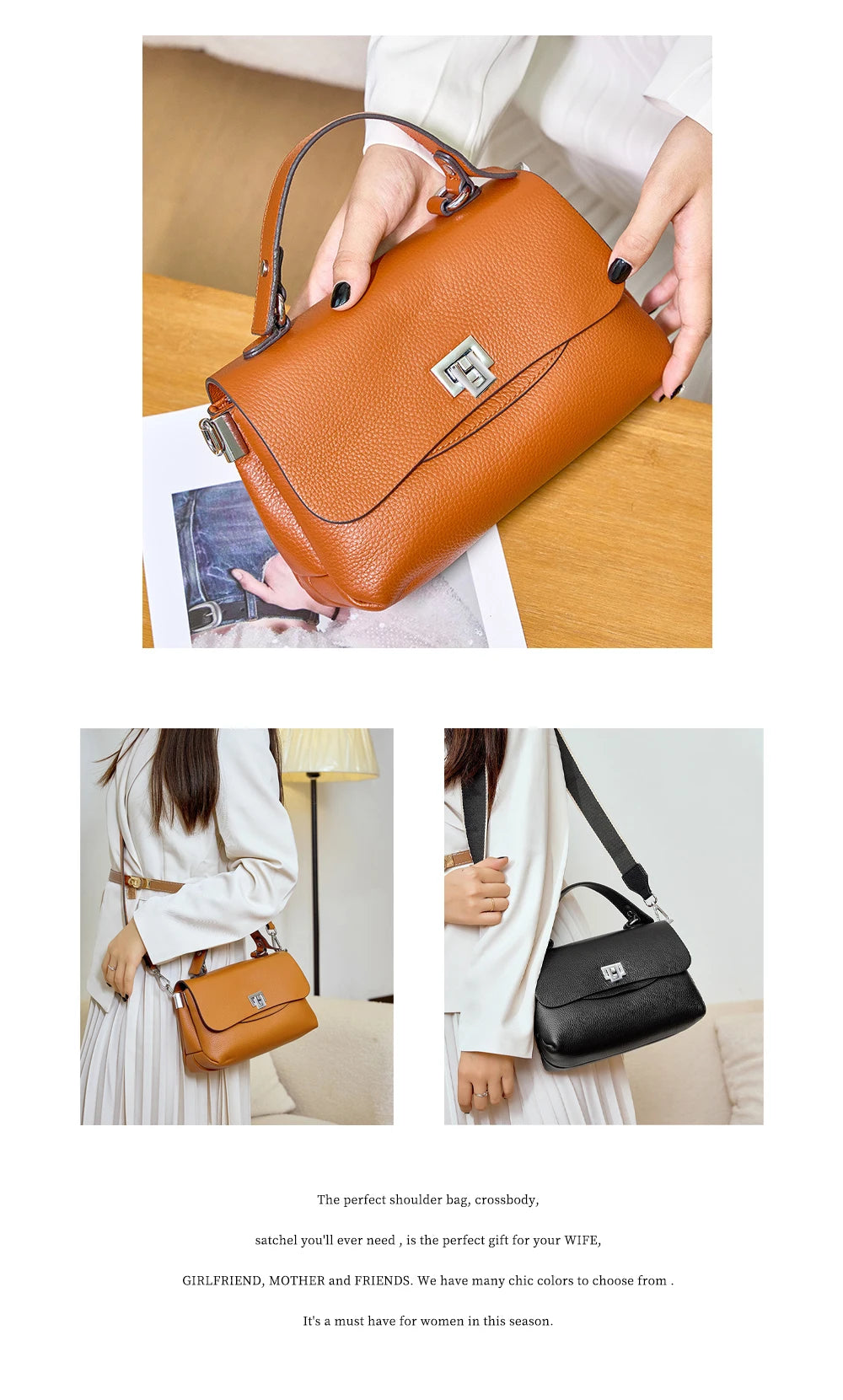 Simple & Stylish Top-Handle Shoulder Handbag for Women | Luxury Small Crossbody