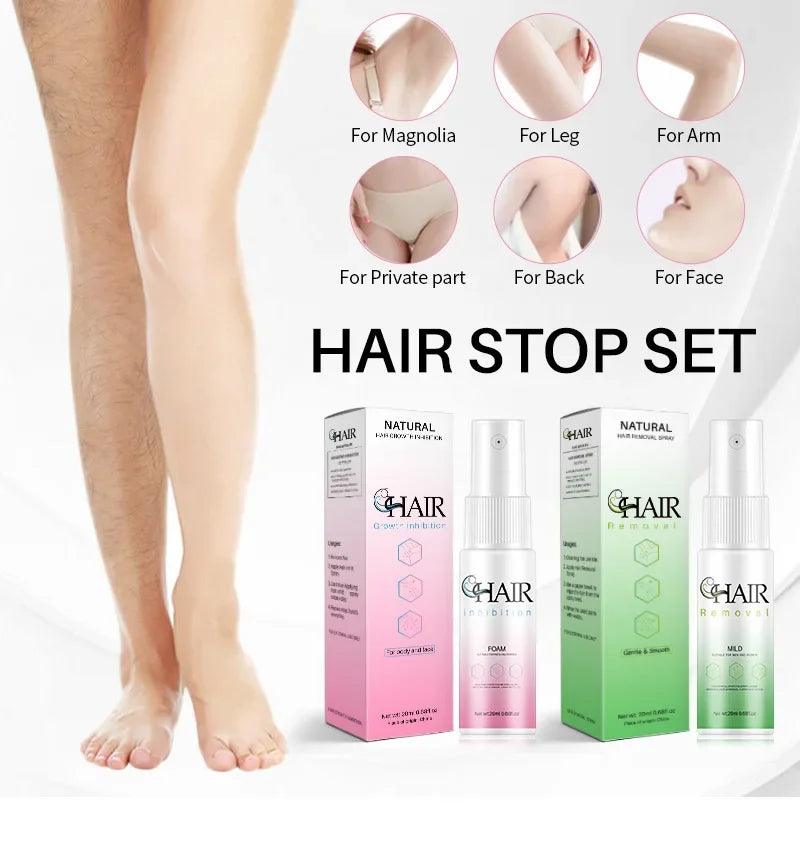 Rapid Hair Removal & Regrowth Inhibitor Spray Set - Trendy Mix