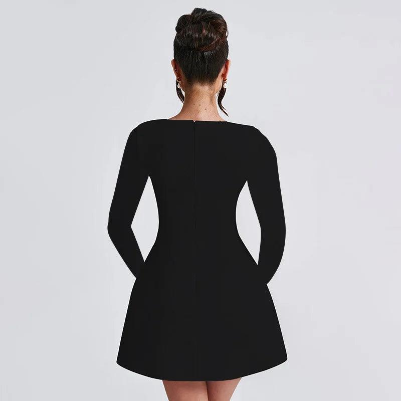 Sleek Square Neck Mini Dress