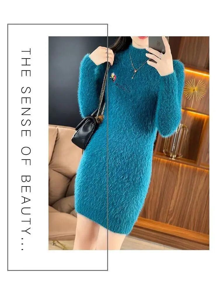 Velvet Luxe Knit Mini Dress