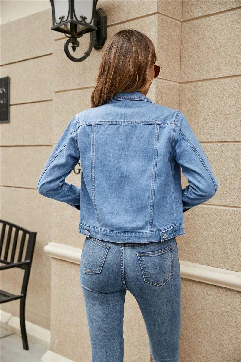 2024 Women's Slim Fit Short Denim Jacket