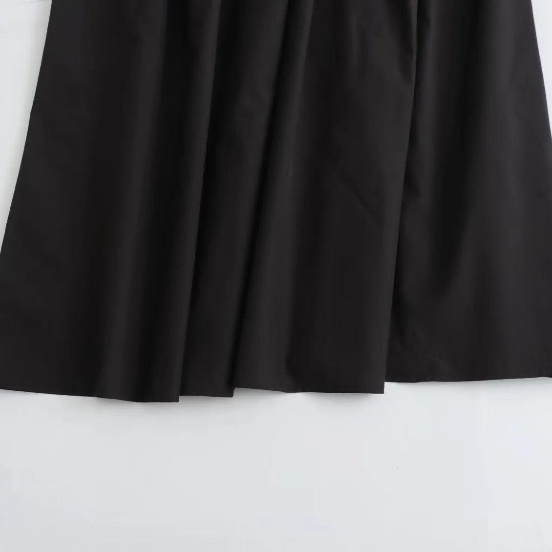 Chic Vintage Pleated A-Line Skirt - Trendy Mix