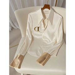 2024 White Shirt Female Autumn Fashion