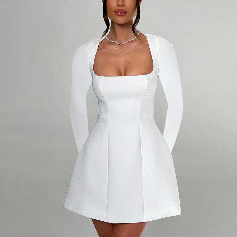 Sleek Square Neck Mini Dress