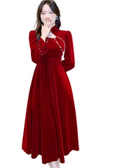 Chic Velvet Elegance Dress for Christmas and New Year