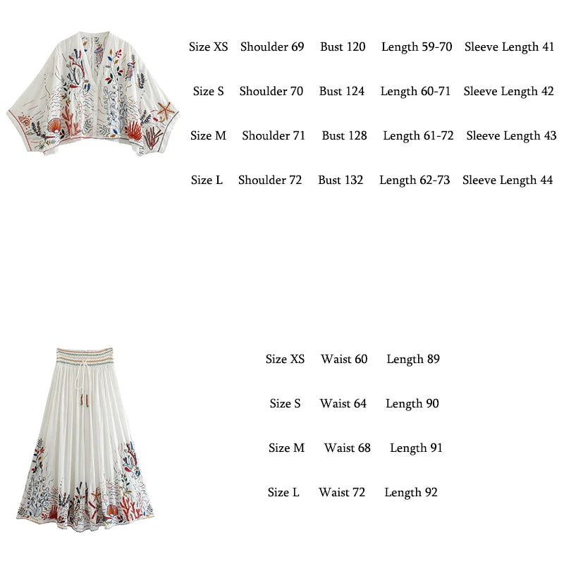 2024 Women Vintage Oversize Embroidered Blouse Shirt Batwing Sleeve V Neck Female Boho Tops - Trendy Mix