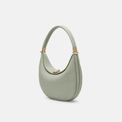 Elegant Half Moon Leather Tote - Trendy Mix