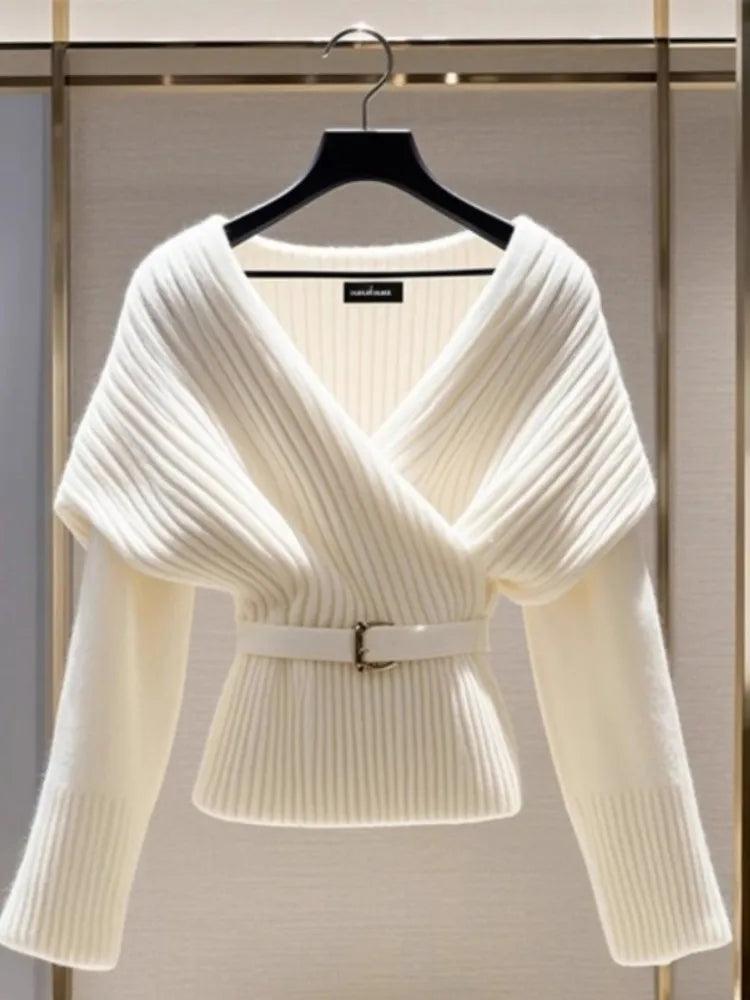 2024 V-Neck Slimming Knit Sweater