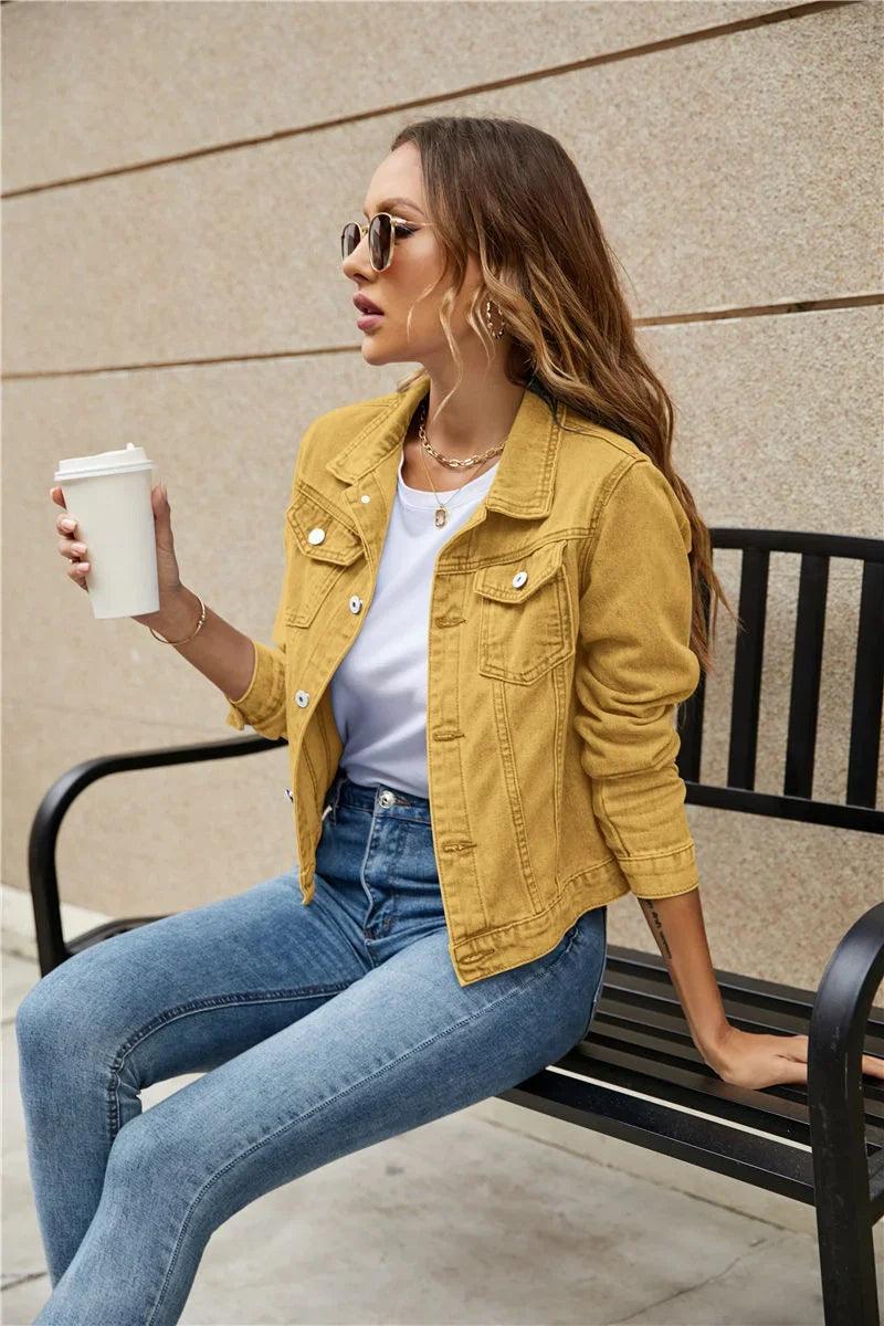 2024 Women's Slim Fit Short Denim Jacket