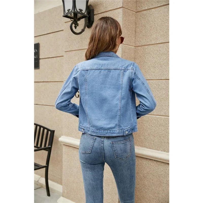 2024 Women's Slim Fit Short Denim Jacket